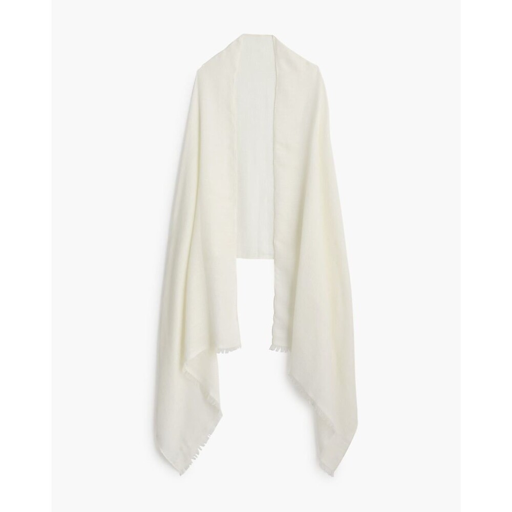 J.CREW Travel Wrap Scarf For Women One Size Lightweight Ivory Packable B77